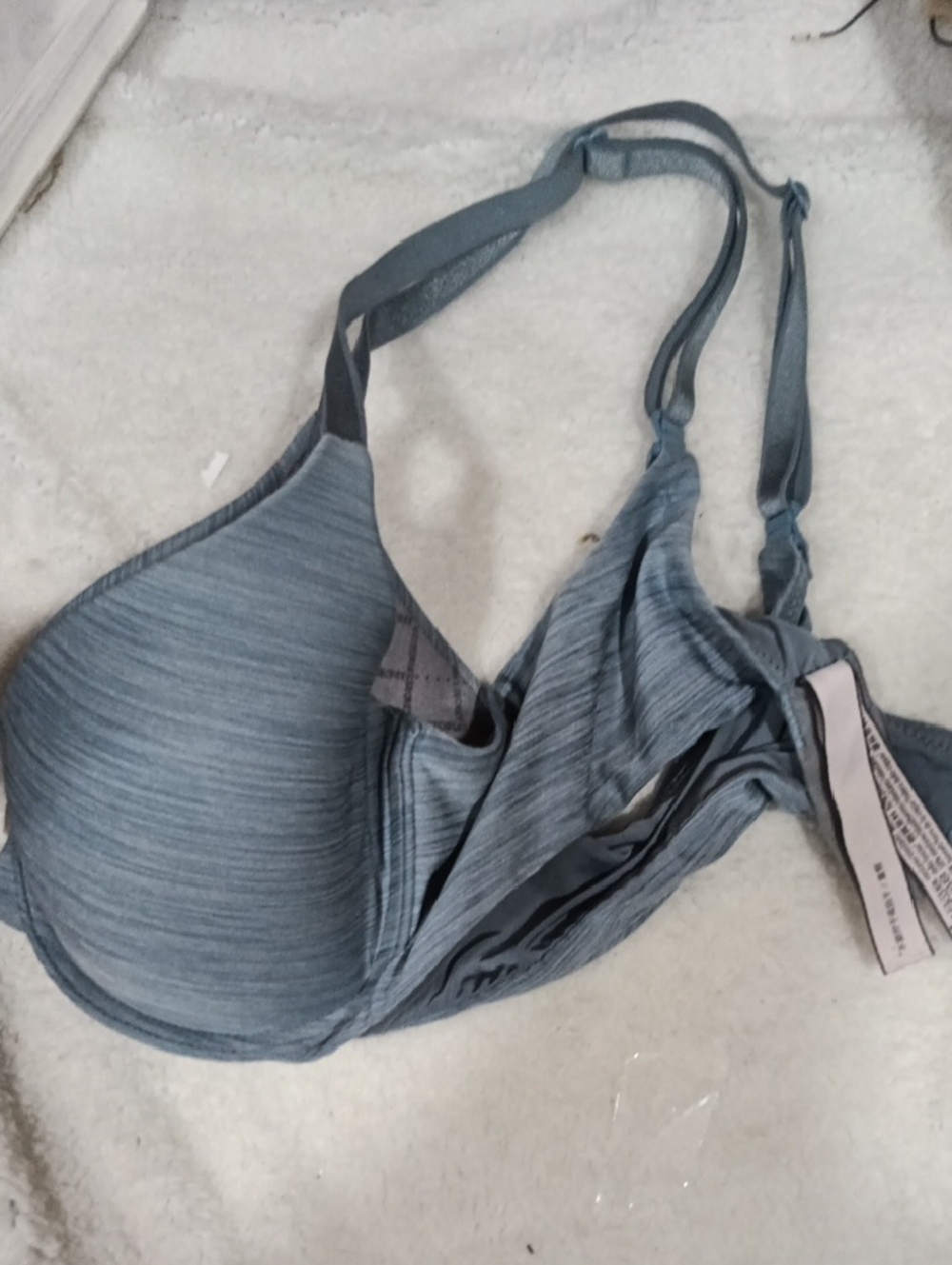 Victoria's Secret Heathered Light Blue T-Shirt Bra